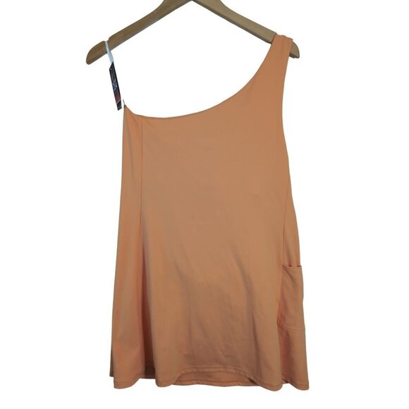 DSG Athletic Dress Womens XXL Orange Removable Shorts One Shoulder Attached Bra - Picture 3 of 16